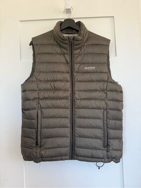 Woolrich Men's Grey Quilted Down Puffer Vest